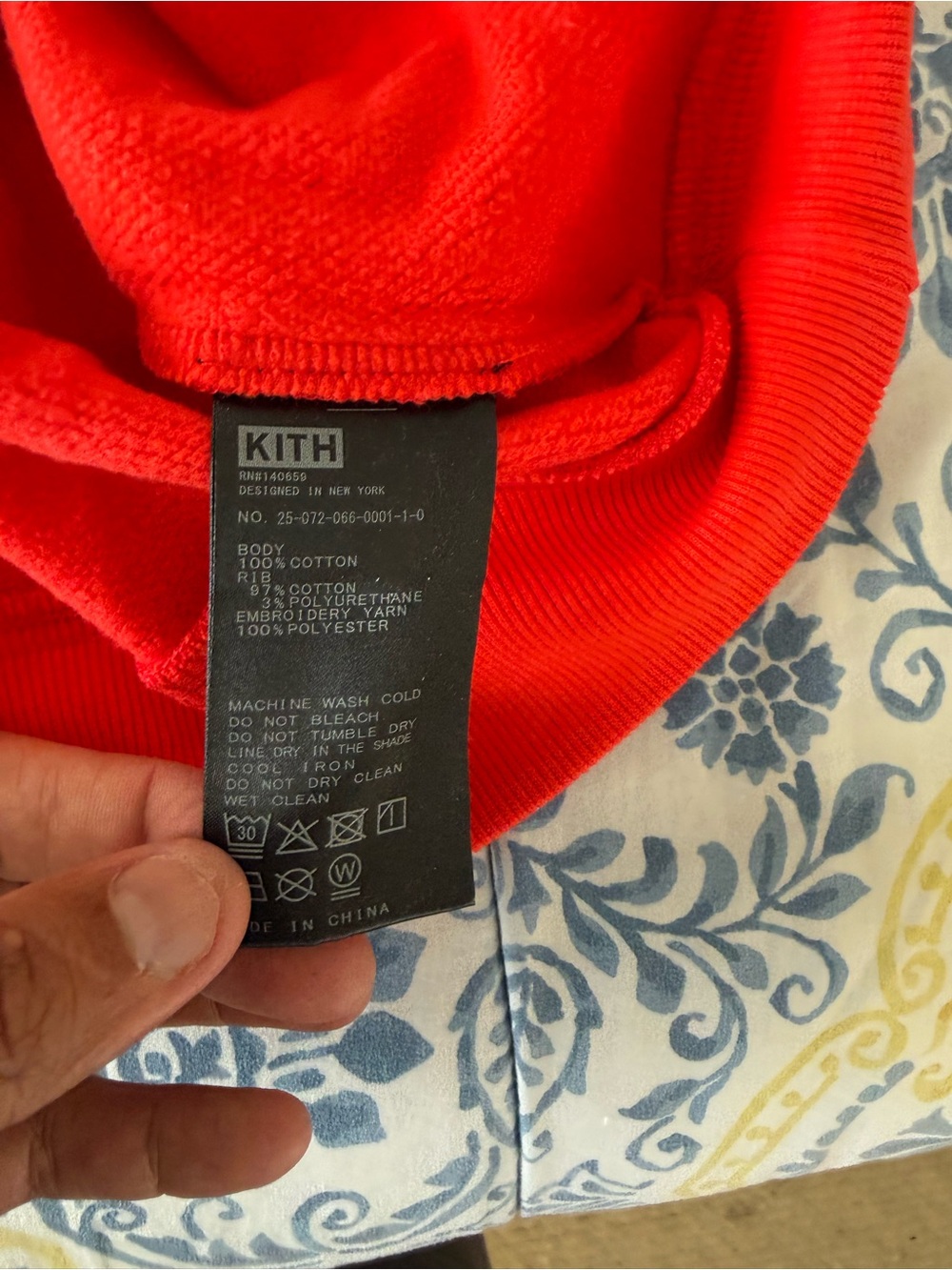 Kith Treats Plum Blossom Williams III Fleece Hoodie Fury Red - Picture 6 of 9